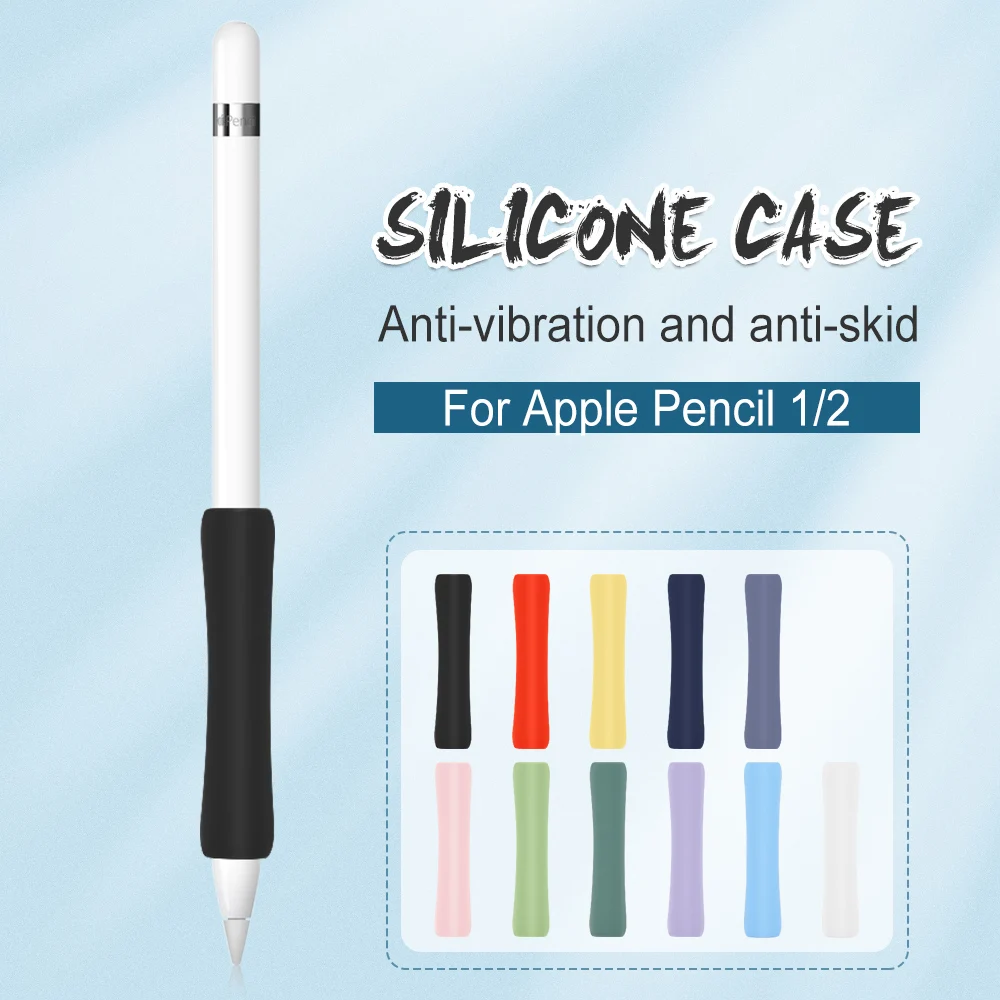

Stylus Cover Silicone For Apple Pencil 1 2 ​Touch Screen Pen Grip Case Shockproof Anti-Scratch Non-Slip Protective Sleeve Pencil