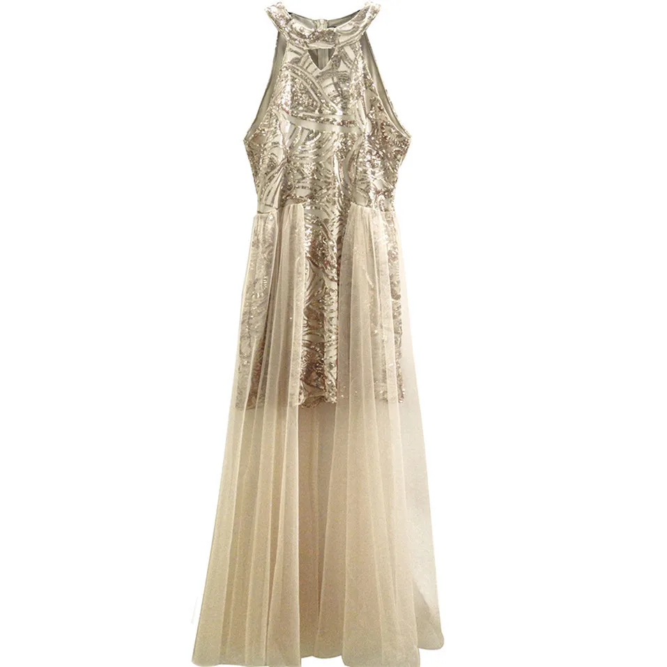 

Женское облегающее вечернее платье, элегантное Сетчатое привлекательное облегающее платье с блестками, праздничное банкетное платье на де...