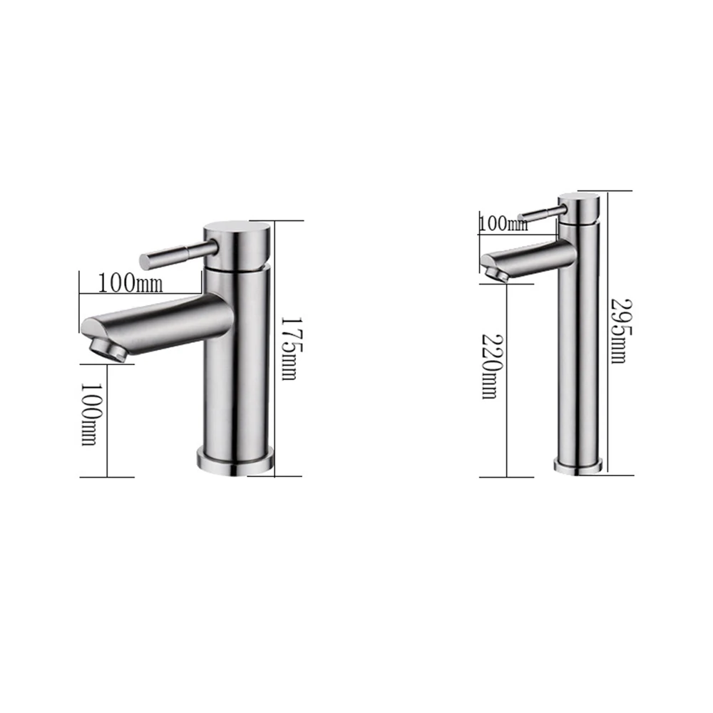 

Brushed Nickel Basin Faucets Bathroom Basin Sink Stainless Steel Deck Mounted Hot Cold Mixer Tap Single Hole Bathroom Tap