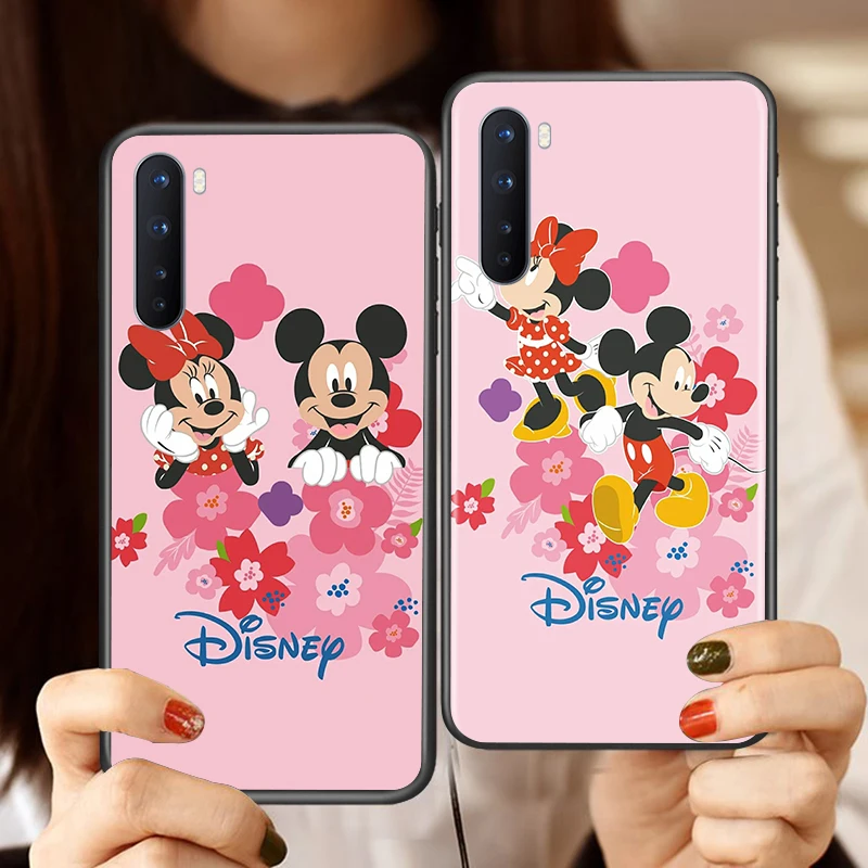 soft tpu mickey mouse love silicone cover for oneplus nord ce 2 n100 n10 9 9r 8t 8 7t 7 6t 6 5t pro black phone case free global shipping