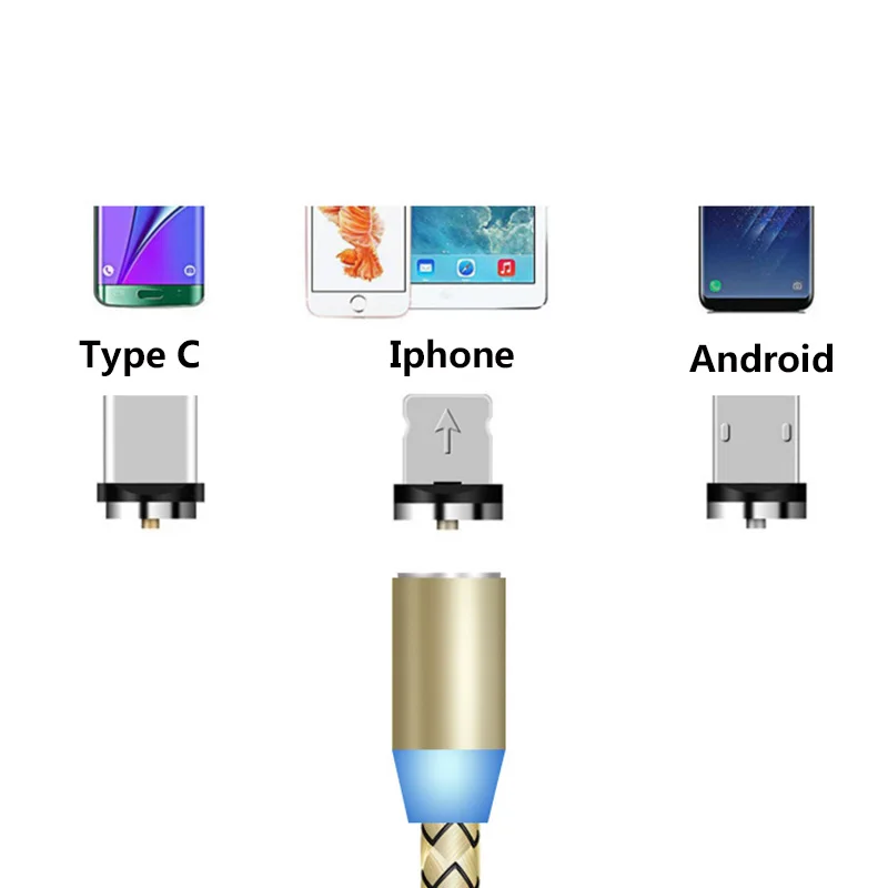 Магнитный кабель зарядное устройство USB Type C для Xiaom Nokia 7 Sony XZ3 LETV LeEco Le 2 pro Max Cool 1 Pro 3