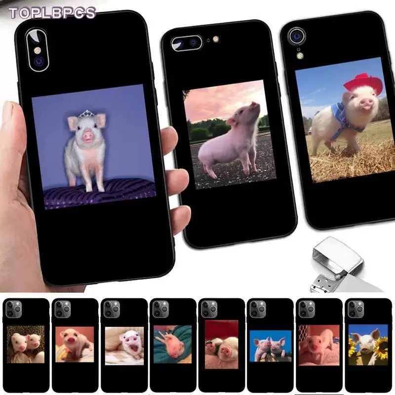 TOPLBPCS милый маленький розовый чехол для iPhone 8 7 6 6S Plus X 5S SE 2020 XR 11 12 pro XS MAX|Бамперы| |