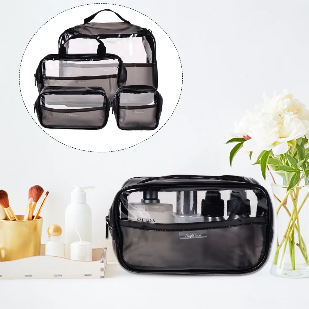 

1 Set/4pcs Useful Travel Cosmetic Pouch Portable Toiletry Bag for Girls