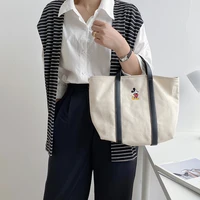 disney mickey canvas bag tote single shoulder ladies bag literary simple fashion