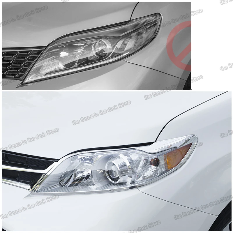 shiny silver abs car headlight taillight frame trims for toyota sienna 2015 2016 2017 2018 2019 2020 decoration auto | Автомобили и