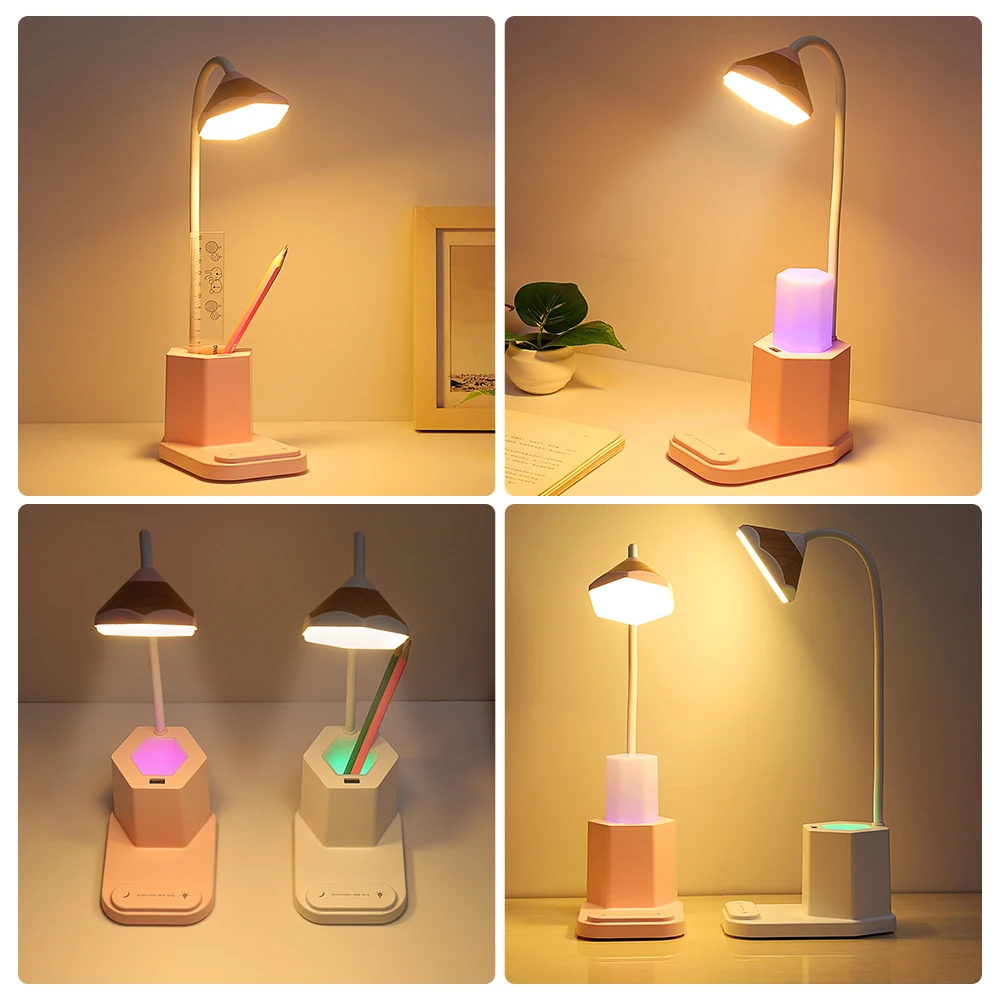 Светодиодный ночник RGB настольная лампа для телефона диммер USB выход учебы работы