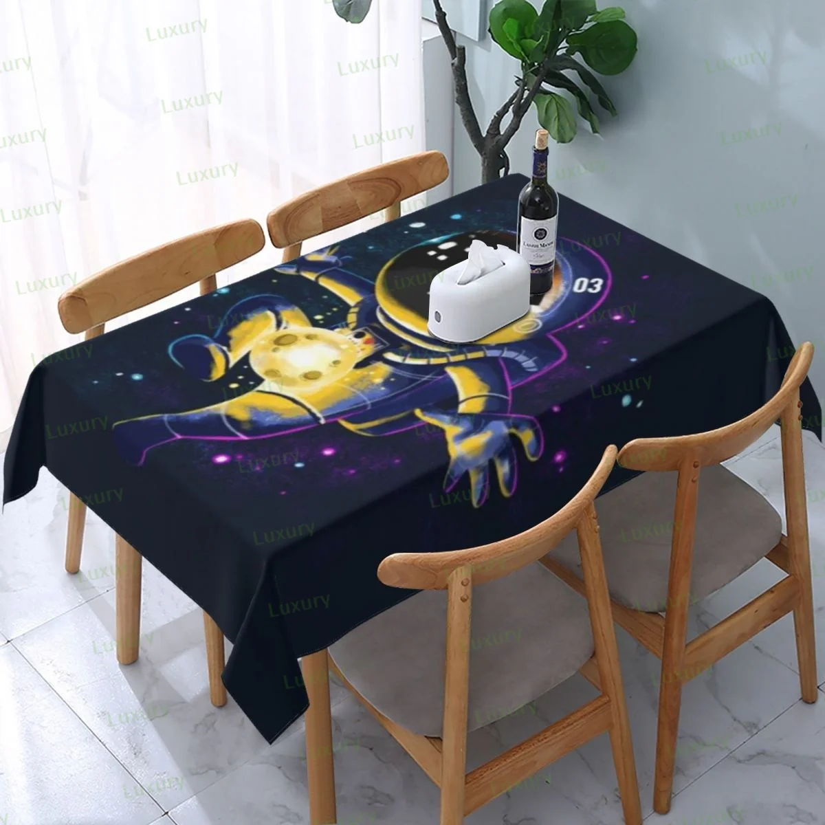 

Tablecloth Rectangle 54 X 72 Inch Waterproof Table Cloth Anti Wrinkle Table Cover for Kitchen Dining Room