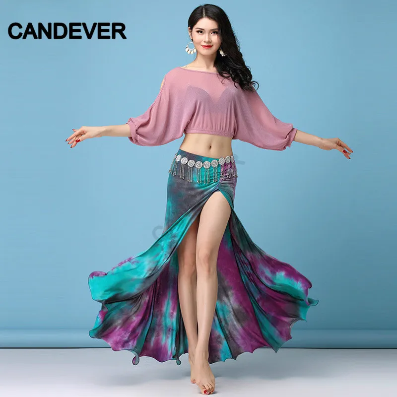 Новое поступление женская танцевальная одежда для танца живота из спандекса