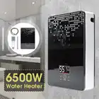 Электрический водонагреватель 6500 Вт 220 В мгновенный проточный бойлер без бака для ванной, набор для душа с термостатом, безопасная умная автоматика