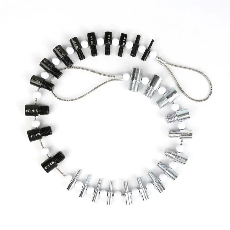 

Thread Tester Bolt Thread Checker Inspection Tool Nut Screw 6-32 1/2-20 M12-1.75 M4-0.7 Inch And Metric Nut Screw Measuring Tool