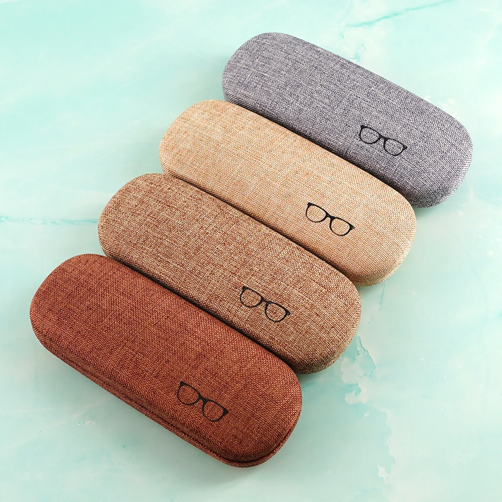 

1Pcs Glasses Protective Hard Fresh Style Linen Eye Glasses Case Pocket Reading Eyewear Accessories Portable Sunglasses Box
