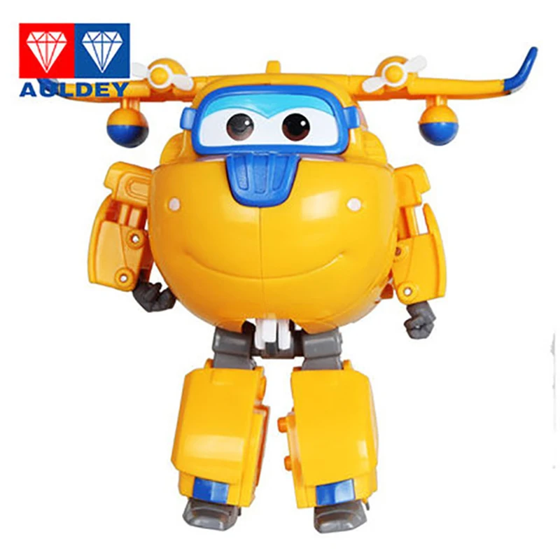 large AULDEY Super Wings ABS Deformation Airplane Robot Action Figures Wing Transformation toy for children Christmas gif | Игрушки и