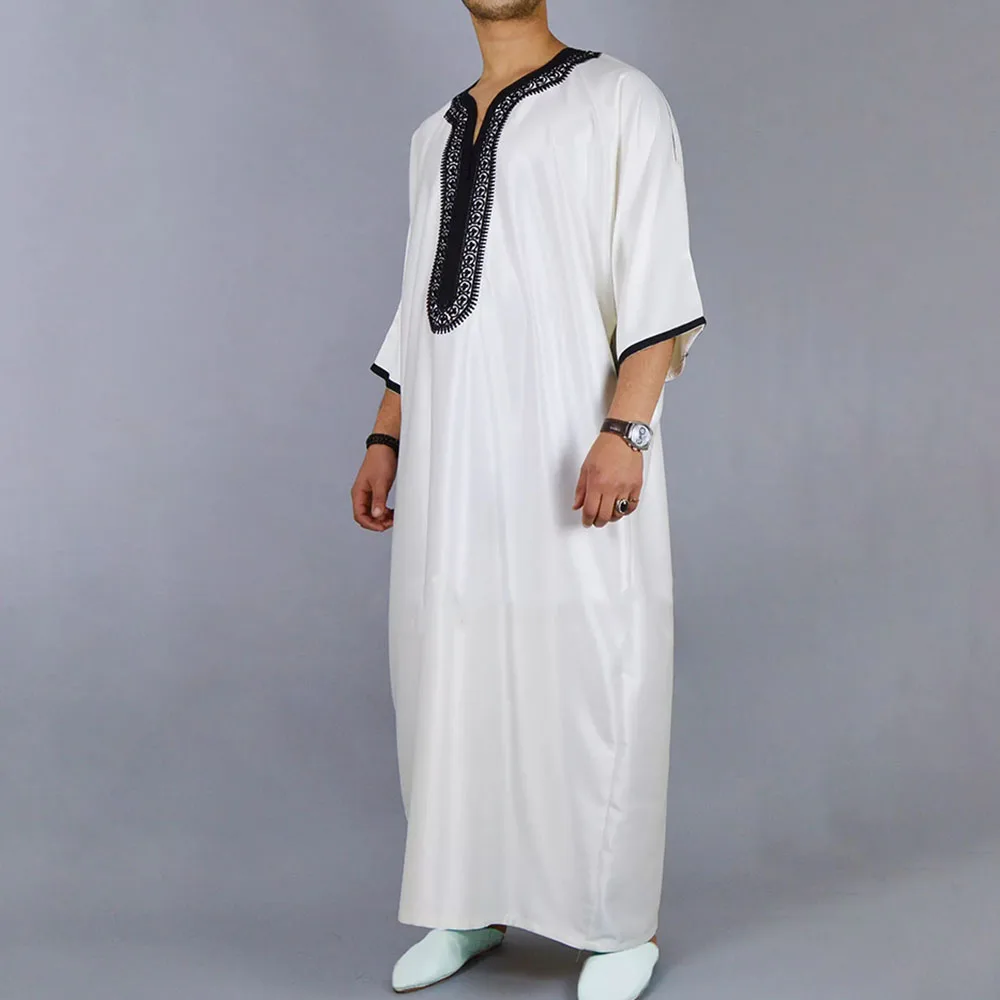 

2021 Men's Long Sleeve Printed Robe Arab Men's Large Size Long Shirt Dashiki Men's Casual Robe African Mens Ethnic Fashion Shirt