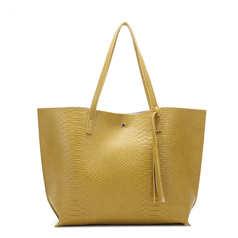 

Brand New Leisure Women Handbags PU Leather Totes Bag Crocodile Pattern Luxury Fashion Women Bag Ladies Sac A Main Femme