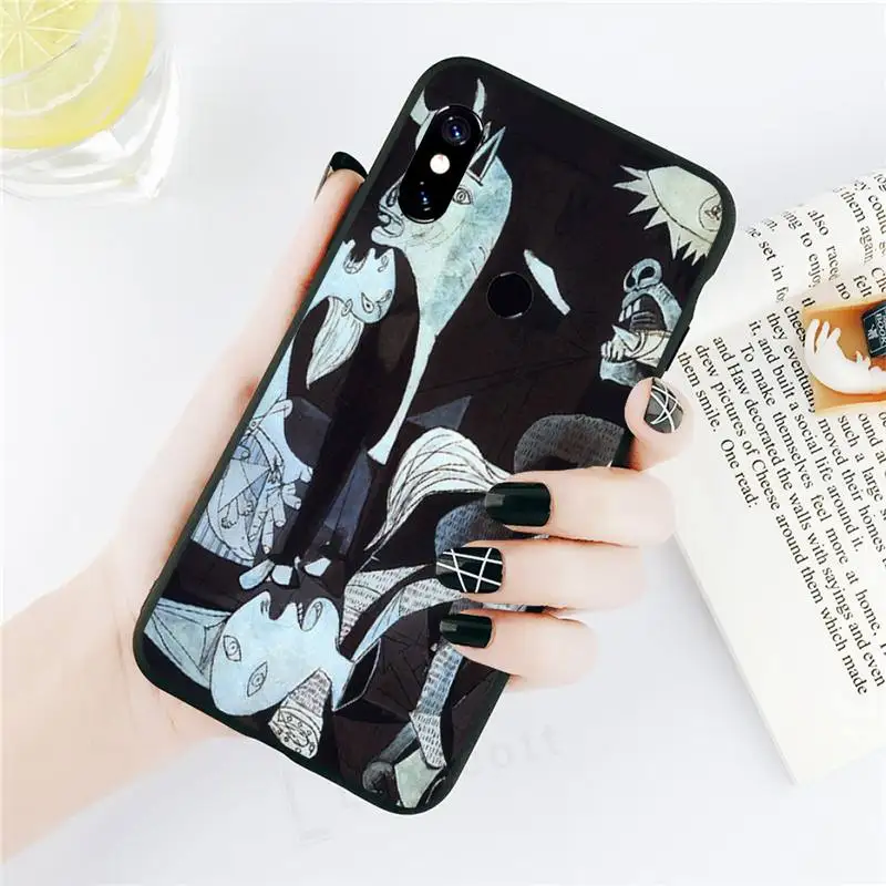 

Picasso abstract retro painting cover funda coque Phone Case For Xiaomi Redmi note 7 8 9 t k30 max3 9 s 10 pro lite