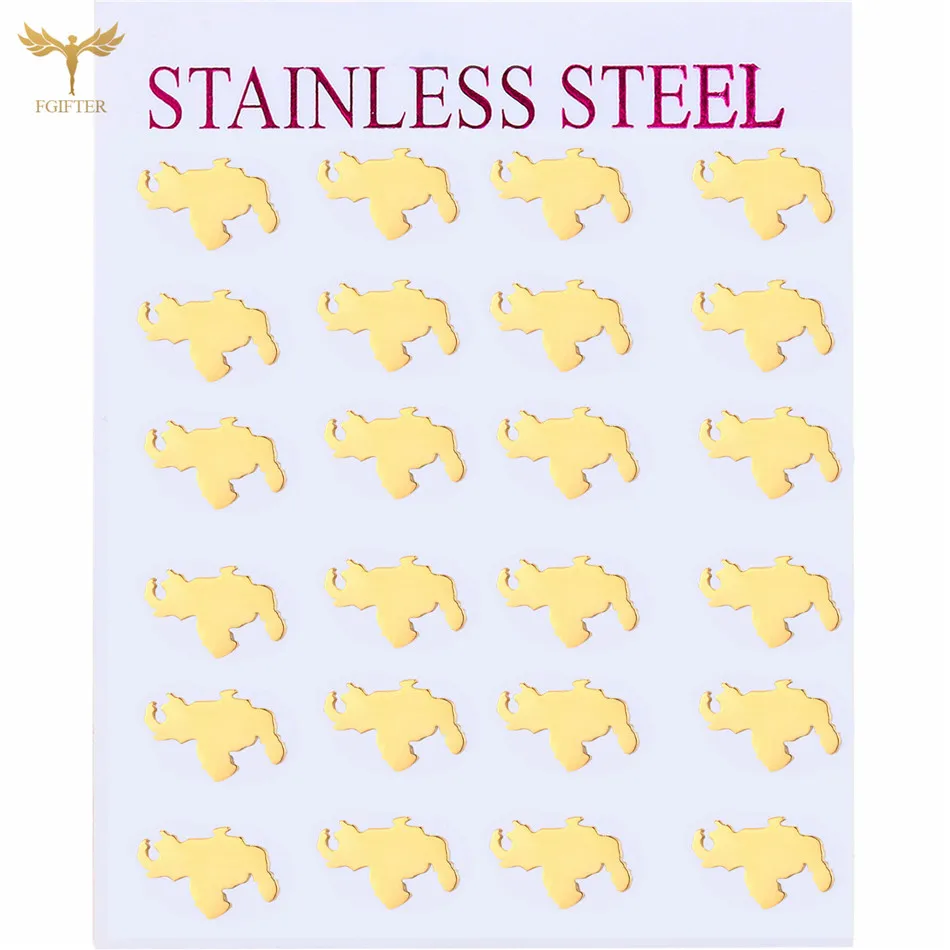 

Ethnic Stud Earrings Venezuela Map Ear Piercing Rings Earrings for Women Stainless Steel Jewelry Wholesale Cheap oorbellen