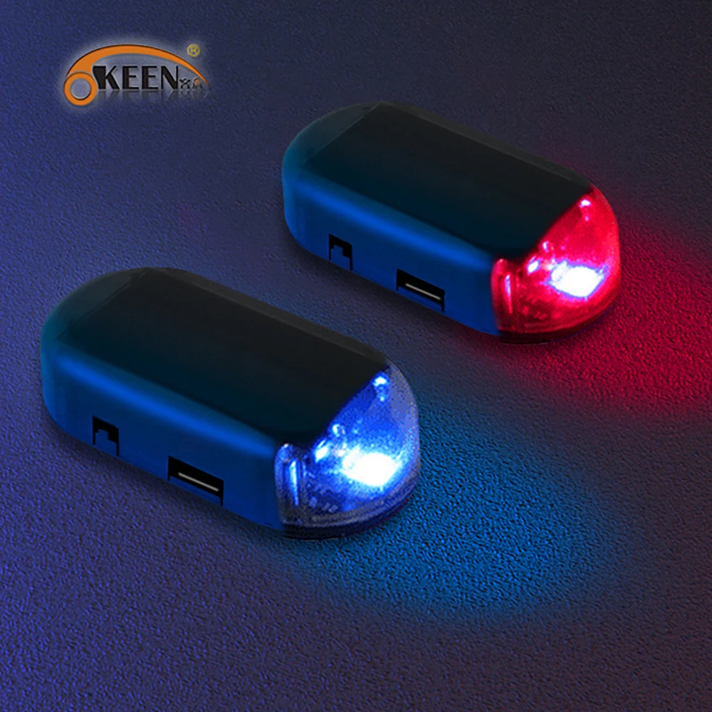 

Car Fake Security Light Solar Powered Simulated Dummy Alarm Wireless Warning Anti-Theft Caution Lamp LED Flashing Imitation