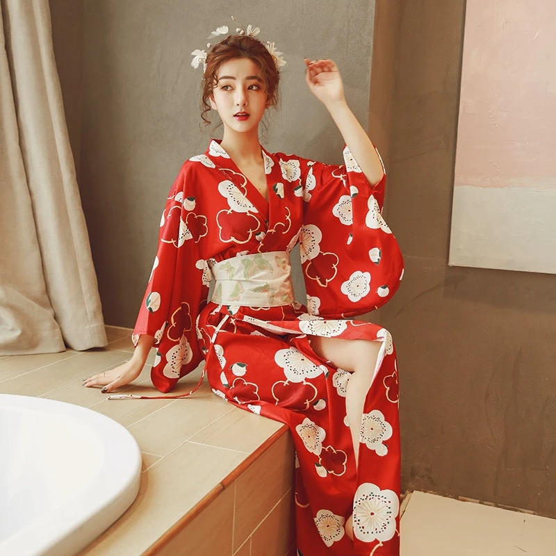 Женское японское кимоно Haori Yukata традиционное костюм гейши сексуальное платье для