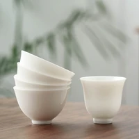 dehua white porcelain tea cup handmade thin tire tea cup smell cup master cup ceramic kung fu small tea cup small tea bowl