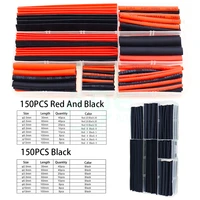 150 pcs black and red 21 assortment heat shrink tubing tube car cable sleeving wrap wire kit