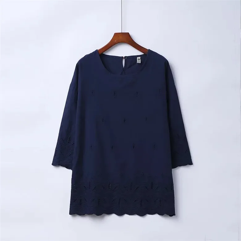 3XL-6XL Модные женские футболки больших размеров, свободные хлопковые футболки с круглым вырезом и принтом, топы с рукавом три четверти, Vetement Femme - Цвет: picture