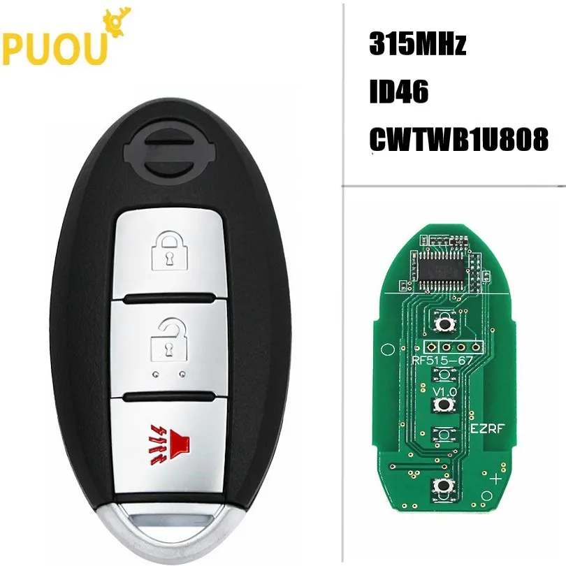 3 кнопки умный дистанционный ключ брелок от машины для Nissan Cube Juke Quest Leaf Versa Note 2011 2017