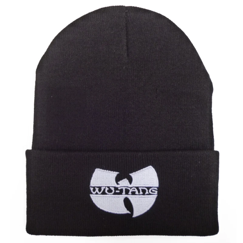 Теплая Зимняя кепка с принтом &quotWU TANG CLAN шапки для мужчин и женщин шапочка вязаная