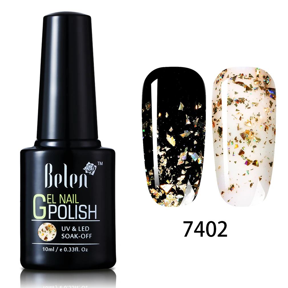 Belen Baby's Breath Petal Flower Gillter Gel Polish Soak Off UV LED Nail Varnish Primer Needed Permanent Enamel Salon 10ML | Красота и