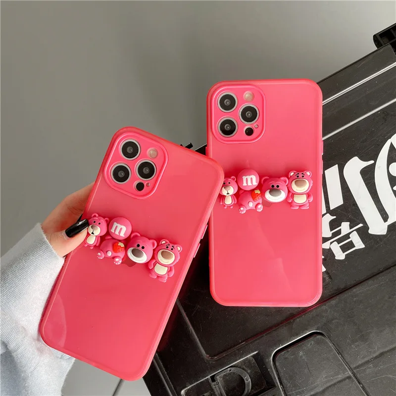 new translucent disney cartoon lotso phone cover case for iphone 11 12 pro max x xr xs max 7 8 plus toy story 3d figure shell free global shipping