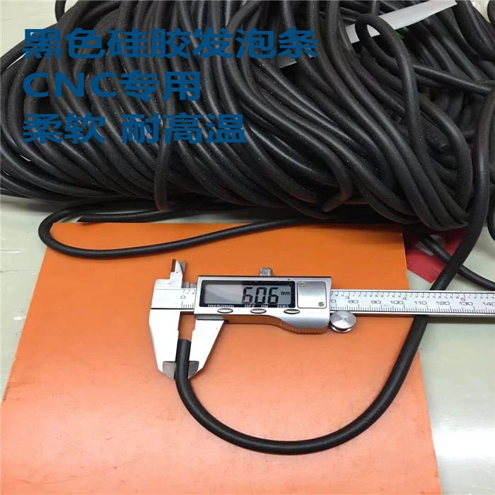 Черный вспененный Силиконовое резиновое уплотнение прокладки Круглый dia1 1,5 2 3 4 5 6 7 8 мм, колцеобразное уплотнение сетевой шнур вспенивания резиновое формование демпфер из водонепроницаемого материала