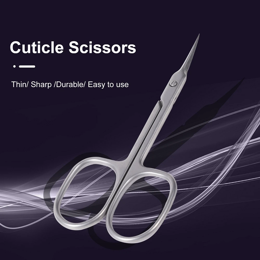 Russian Manicure Scissors Cuticle Scissors Professional Stainless Steel Nail Dead Skin Remover Nail Clipper Salon Nail Tools
