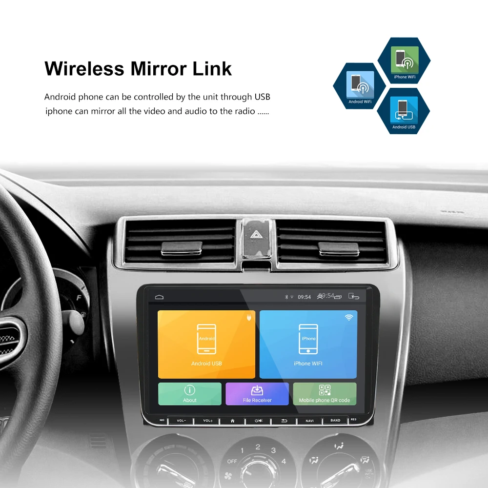 

Podofo Android 2 Din GPS Multimedia Player 9" Wifi Car Radio For VW/Volkswagen/Golf/Passat/b7/b6/Skoda/Seat/Octavia/Polo/Tiguan