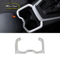 abs chrome style for toyota rav4 2019 2020 car accessories front water cup frame decoration strip cover trim car sticker styling