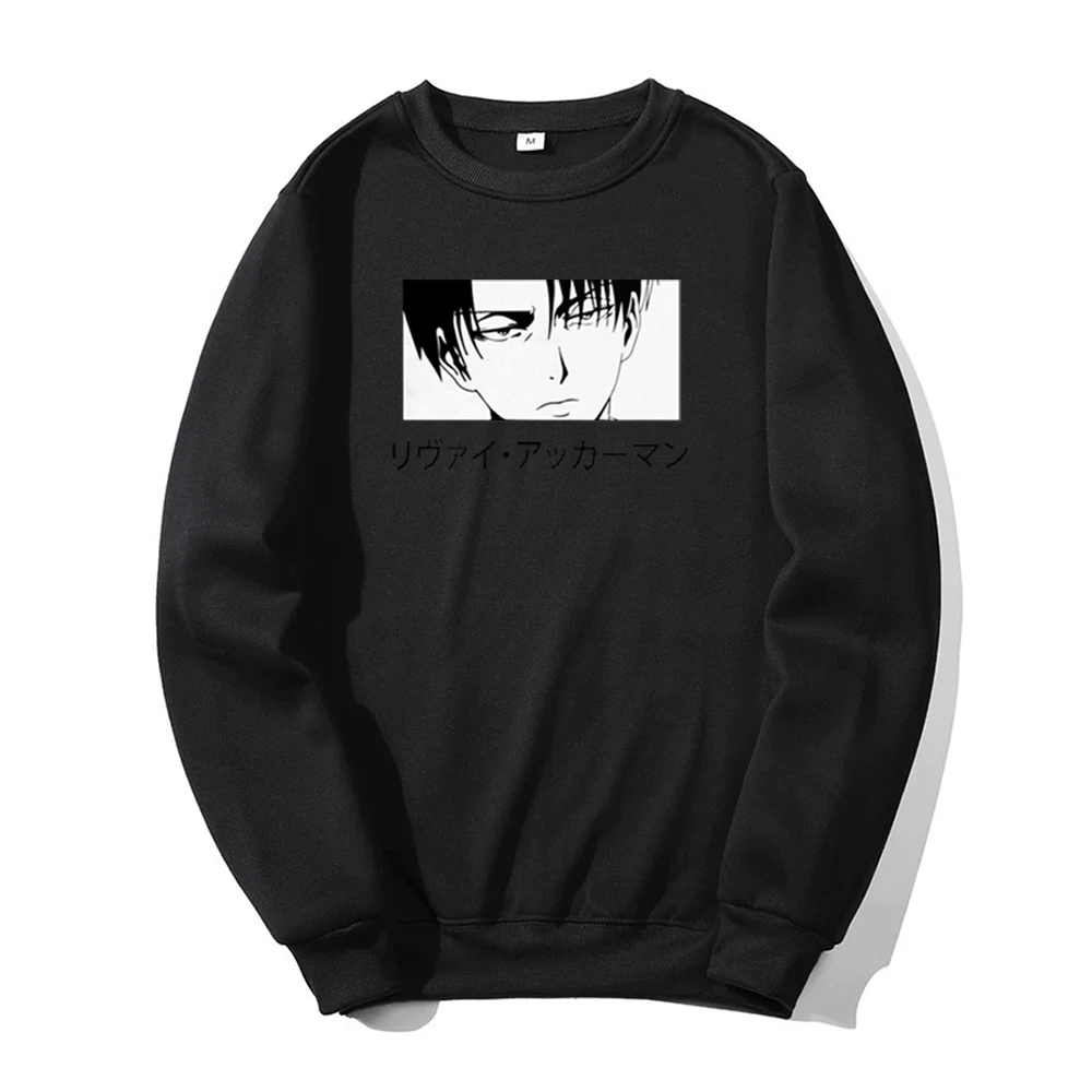 

Attack On Titan Eren Levi Japan Anime Spring Men Fleece Breathable Hoodies Sweatshirts Simple Warm Top Man Fleece Clothes