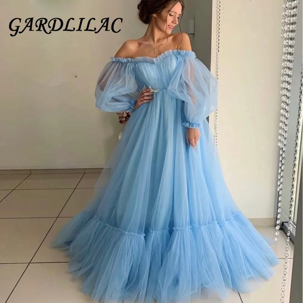 Gardlilac 2021 Quinceanera платья синего цвета с открытыми плечами бальное платье вечернее