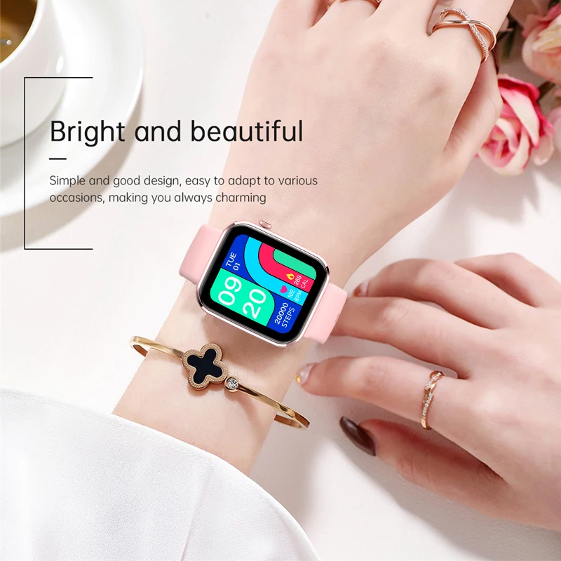

LIGE 2021 New Women Smart Watch Men Real-time Activity Tracker Heart Rate Monitor Sports Ladies Smart Watch Men For Android IOS