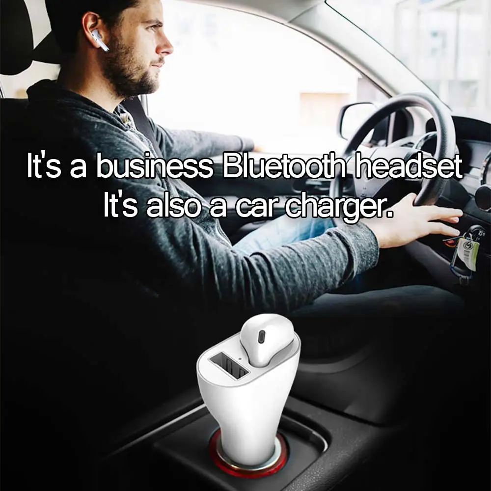 Charger Bleutooth Earphone Automatic Pairing Vehicle Car Bluetooth Headset Universal Safe Wireless Headphones | Автомобили и
