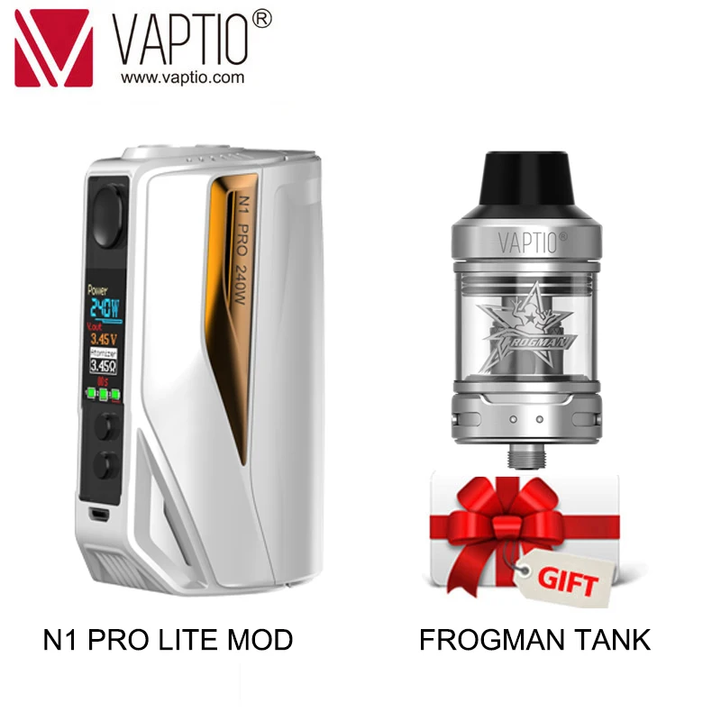 Подарок 200 Вт Vape mods Оригинал Vaptio N1 Pro MOD LITE электронная сигарета fit 2*18650 батарея 510