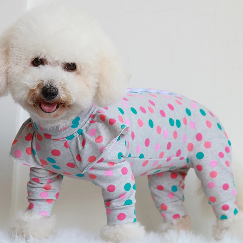 Комбинезон для собаки из 100% хлопка одежда щенков защитный комбинезон маленьких