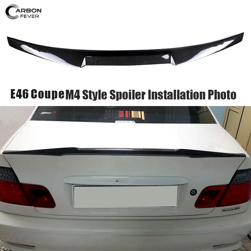 Для BMW E46 3 серии 2-дверное купе M4 Тип Задняя Крышка багажника углеродное волокно