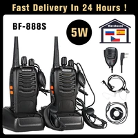 2pcslot baofeng bf888s talkie walkie 6km portable ham radio communitor bf 888s hf transceiver uhf 400 470mhz intercom bf 888s