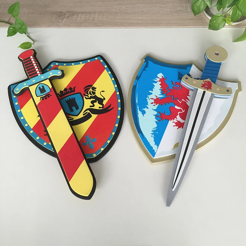 Anime Sword EVA Self Defense Weapon Children Cosplay Pirate Foam Sword Shield Halloween Party Perfomance Show PU Props For Gifts