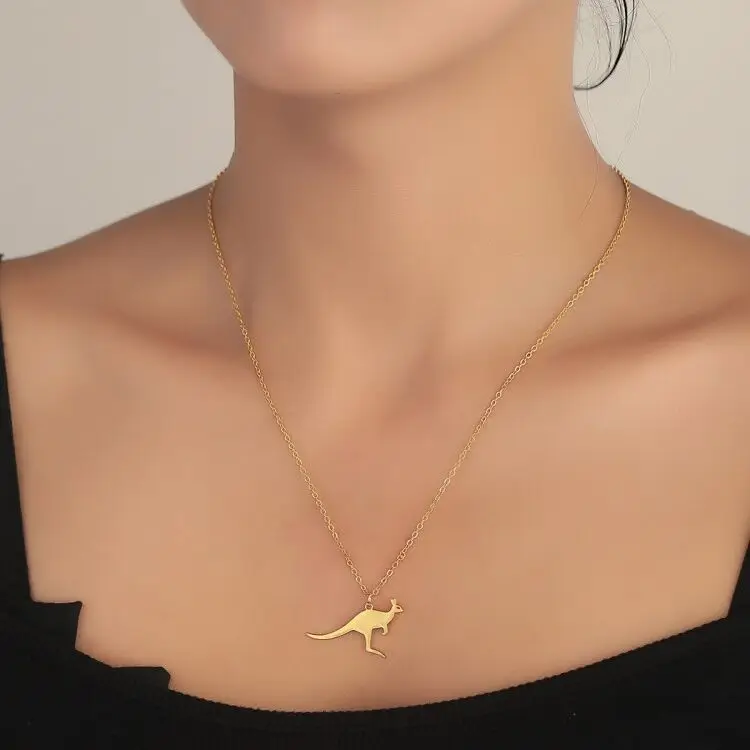 Милые Значки Эмблемы австралийского кенгуру кулон Цепочки и ожерелья диких