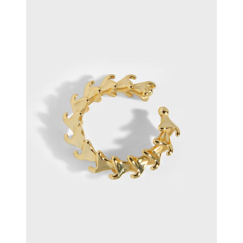 

Silvology 925 Sterling Silver Designer Keel Rings for Women Original Temperament Korea Punk Rock Rings Aesthetics Trendy Jewelry