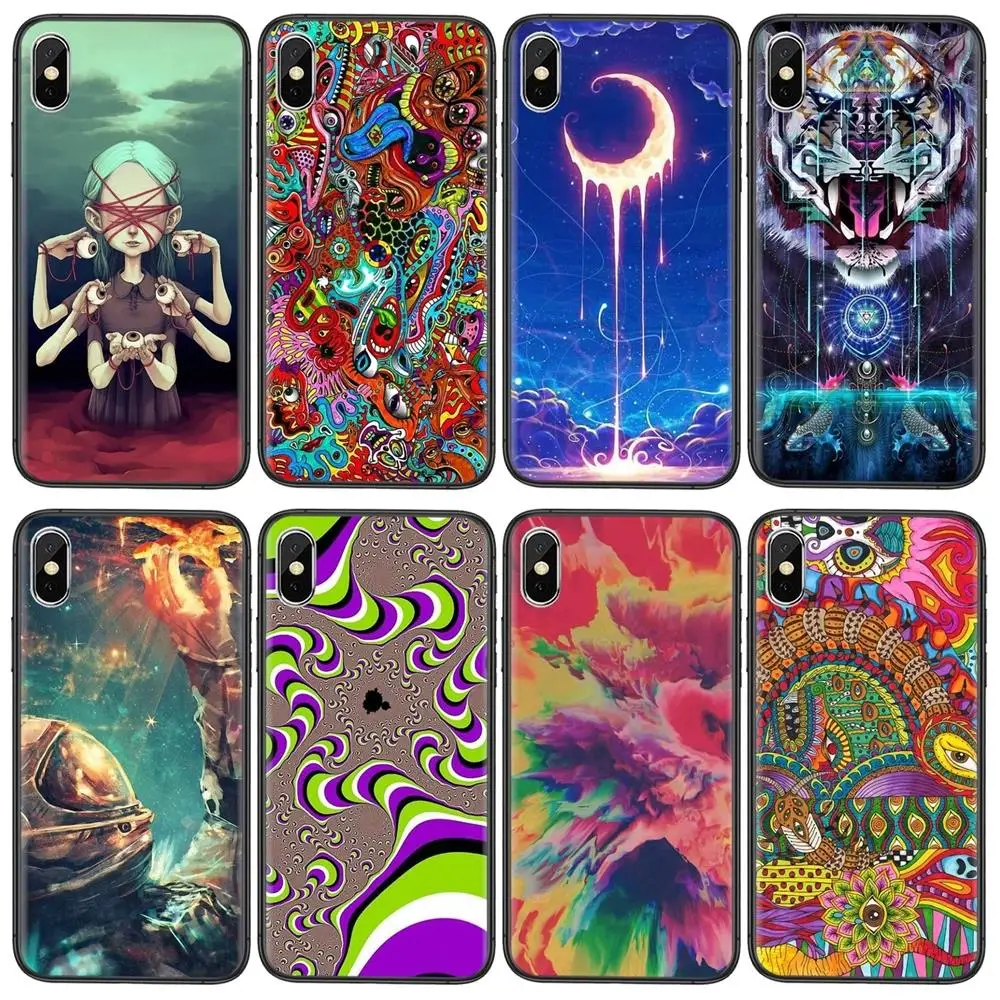 Для Huawei Nova 8 7 6 3 SE Mate 40 30 20 20X 10 Lite Plus Pro Y5 2018 Y9 2019 рисунок сюрреалистичный красочный