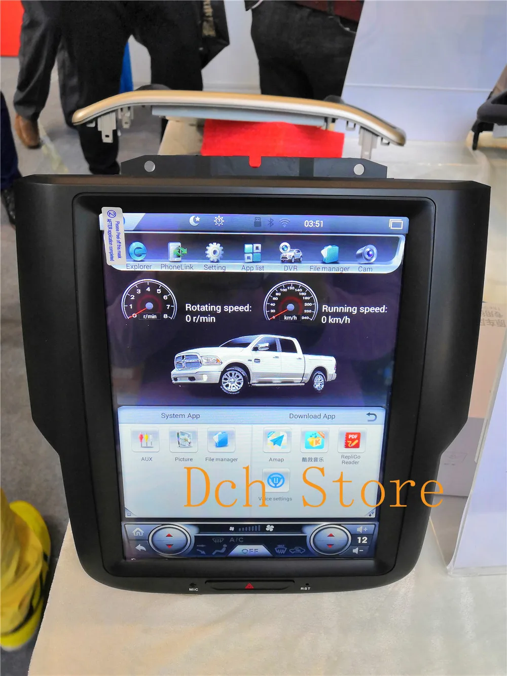 10 4 ''вертикальный экран Tesla Style Android 9 0 автомобильный DVD плеер GPS для Dodge Ram 1500 2014