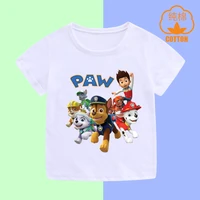 anime paw patrolha cartoon pattern print t shirt children fashion casual short sleeve boys girls casual tops kids birthday gifts