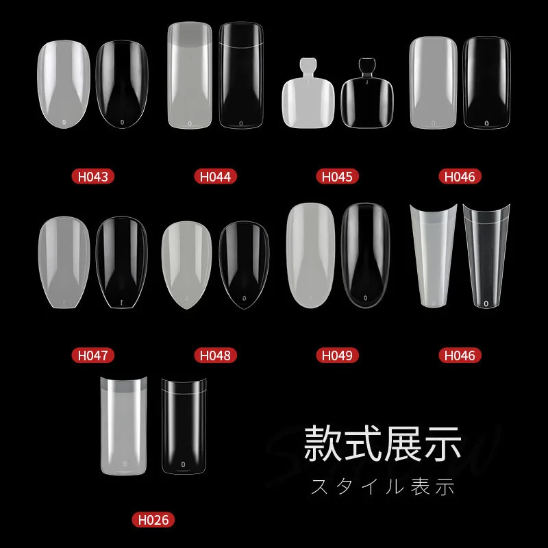 

500Pcs Multi-Styles Acrylic Nail Tips Artificial False Nails 2 Colors Coffin Ballerina Stiletto Nail Tips For Fingers Toes Set