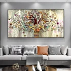 Древо жизни Густав Климт пейзаж на холсте картина плакат в скандинавском стиле печати современные настенные картины для Декор в гостиную