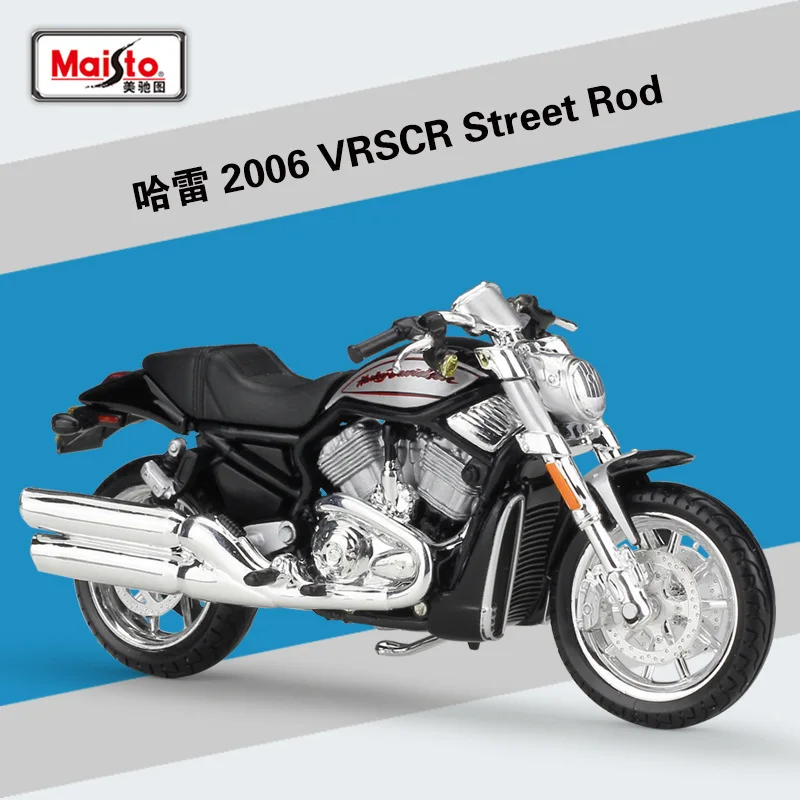 

Maisto 1:18 Harley 2006 VRSCR Street Rod Metal Motorcycle Diecast Bike Car Model Toy Collection Mini Moto Gift